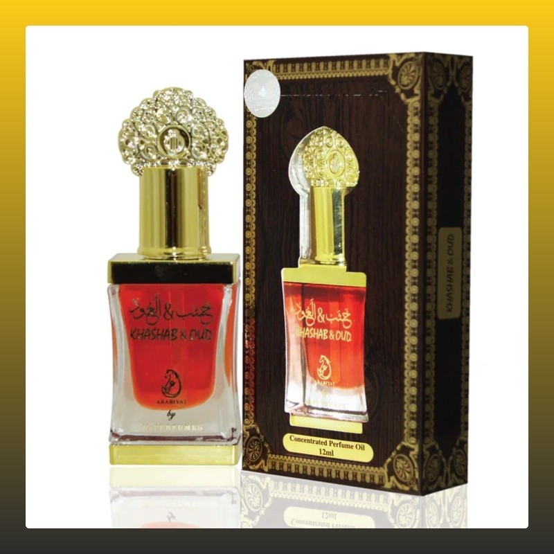Arabiyat Khashab & Oud Brown Concentrated Perfume Oil For Women and Men (Unisex), 12ml Made in UAE