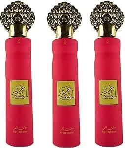 Arabiyat Lamsat Harir Air Freshener, 300ml, Pack of 3, Red Made in UAE